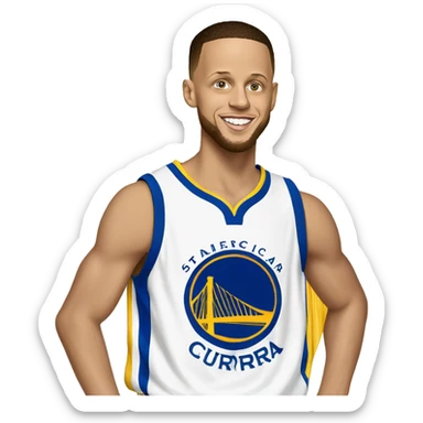 Stephen curry with an américain flag sticker