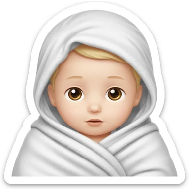 baby wrapped in blanket sticker
