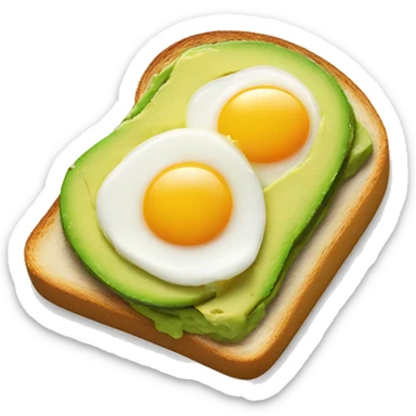 avocado toast with egg sticker