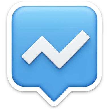 I want a blue square flipped 45 degrees and a white correct sign like this ✔️ sticker