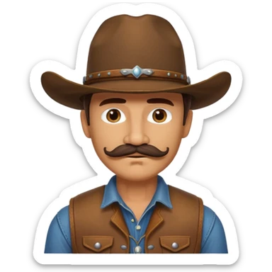 Western Cast cowboy sticker