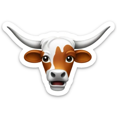 Crying Texas longhorn sticker