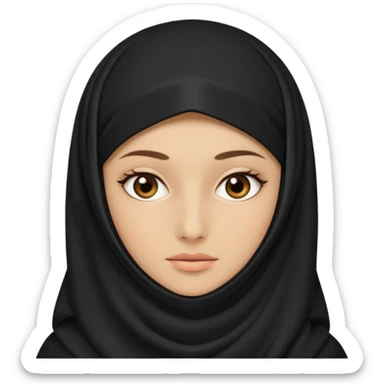 girl wearing niqab sticker