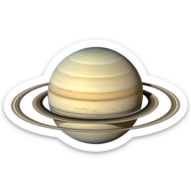 planet saturn with rings sticker