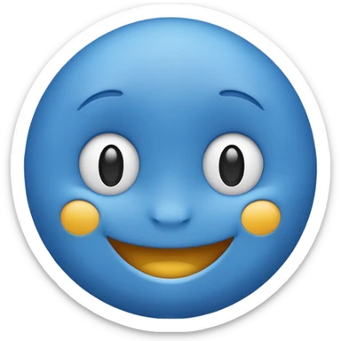 Blue emoji meme sticker