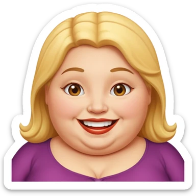 Portrait of a fat lady sticker