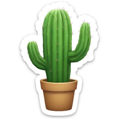 cactus, many stars sticker
