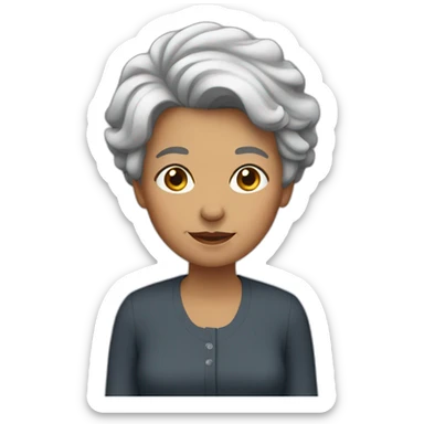 grandmother with short hair sticker