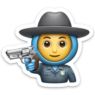 Ovni qui fait le signe pistolet sticker