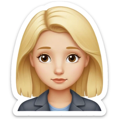 blonde haired girl with moles  sticker