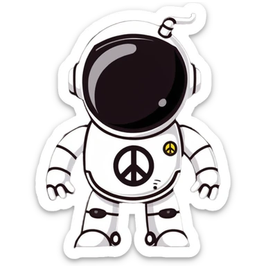 hippie robot sticker