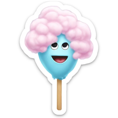 white cotton candy 
 sticker