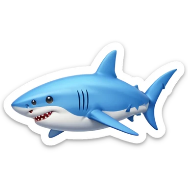 Shark with blue shoes sticker