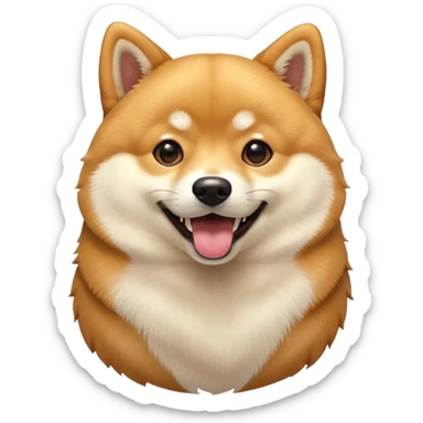 Funny dog like DOGE (cryptomoney) - Looks surprised sticker