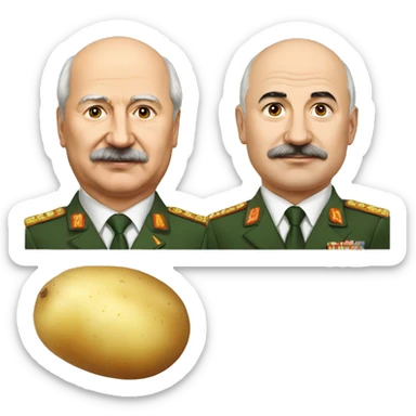 Lukashenko and potato sticker