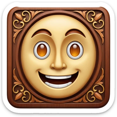 Wood carving sticker