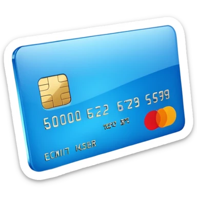 3D style credit card icon, no text sticker