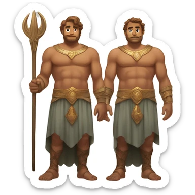 The twin gigantes brothers who are a giant demigods and sons of Poseidon sticker