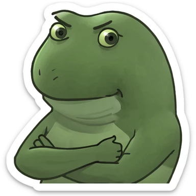 Person facing away with arms crossed sticker