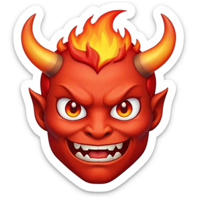 fire with devil sticker