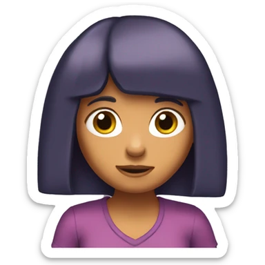 Dora with long hair sticker