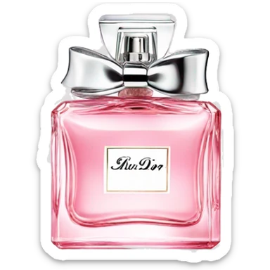 Light pink Miss Dior perfume with bow sticker