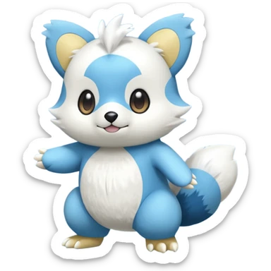 Oshawott-Emolga-Pachirisu-Cacomistl-Fakemon-hybrid-creature (full body) sticker