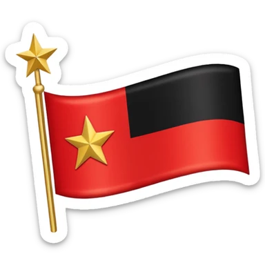 Soulaan flag red black and gold sticker