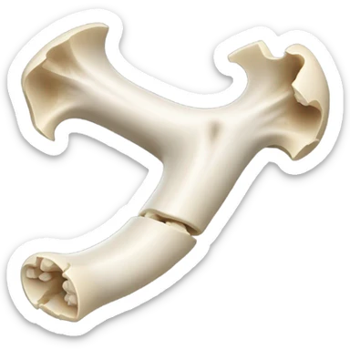 Broken femur bone sticker