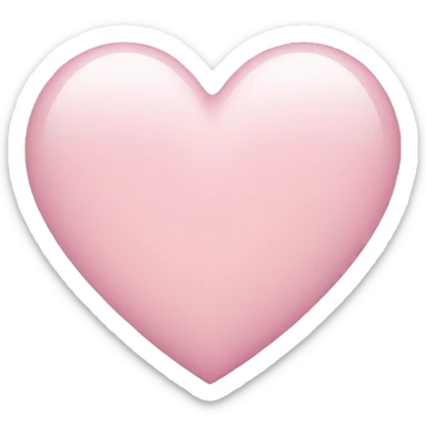 light pink heart  sticker
