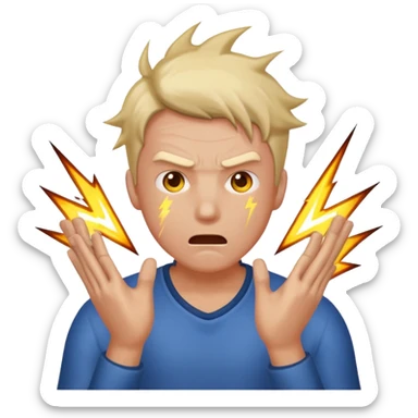 electric shock man sticker