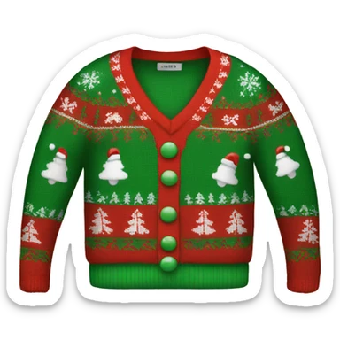 ugly christmas sweater sticker