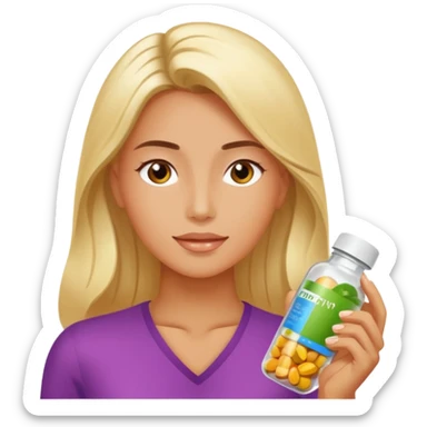 Hair and skin beauty with biotin, zinc and vitamins. sticker