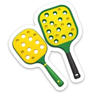 Pickleball paddle and ball sticker