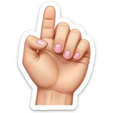 puño cerrado y dedo meñique estirado sticker