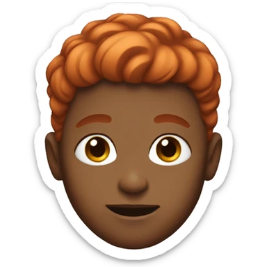boy with a little darker skin and red hair sticker