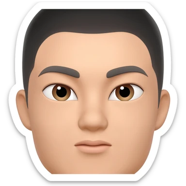 Asian with slanted eyes sticker