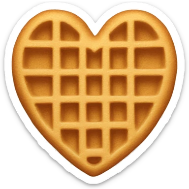 Beige heart waffle sticker