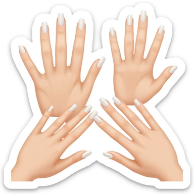 clean and short fingernails, simple and clear, healthy look sticker
