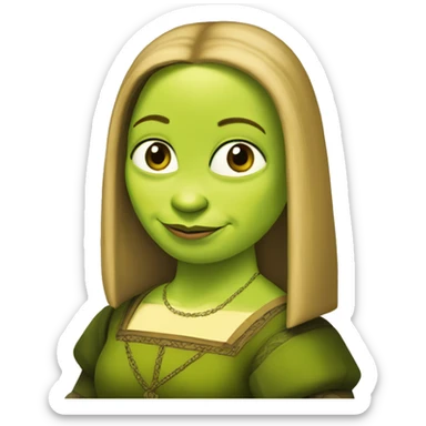  Shrek as mona lisa sticker