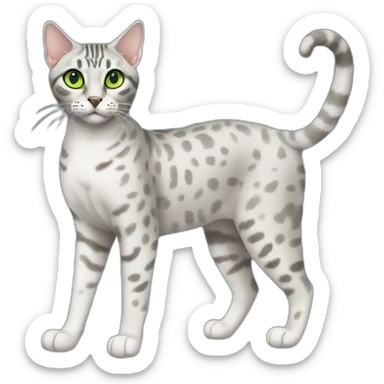Egyptian Mau cat with green eyes, full-height sticker
