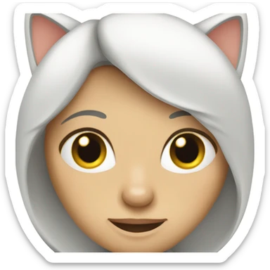 Madre de gato blanco sticker