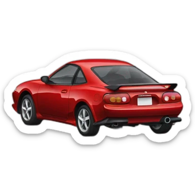 Red Toyota celica t18 sticker