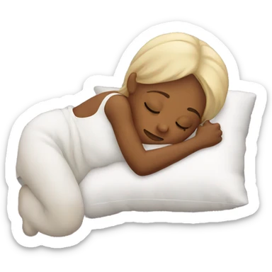 Girl sleeping on a pillow  sticker