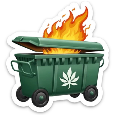 Flaming dumpster fire with "Indian bureaucracy" at the center. sticker