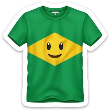 polera brasil verde corta sticker