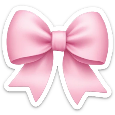 Baby pink bow sticker