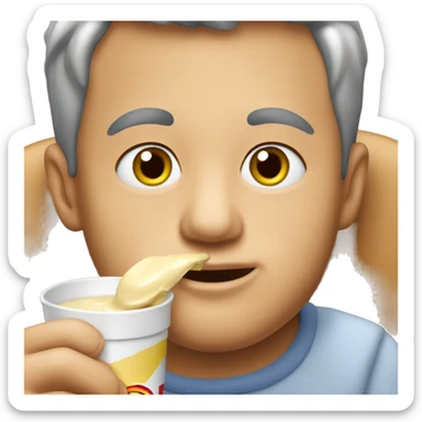 man eating cerelac baby food sticker