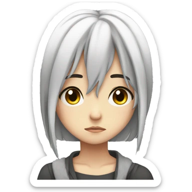 anime girl sad sticker