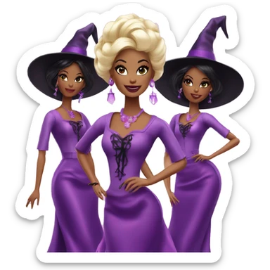 three silkstone Barbie witches enchanted TV series sticker